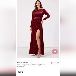 Azazie Brynn Velvet Dress